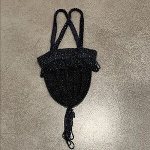 Vintage Iridescent Blue Beaded Bag